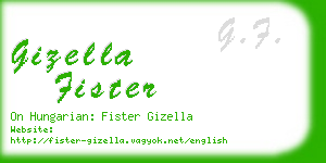 gizella fister business card